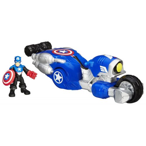  Playskool Heroes Marvel Super Hero Adventures Shield Bike Vehicle with Captain America Action Figure