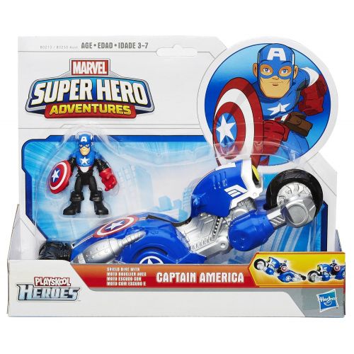  Playskool Heroes Marvel Super Hero Adventures Shield Bike Vehicle with Captain America Action Figure