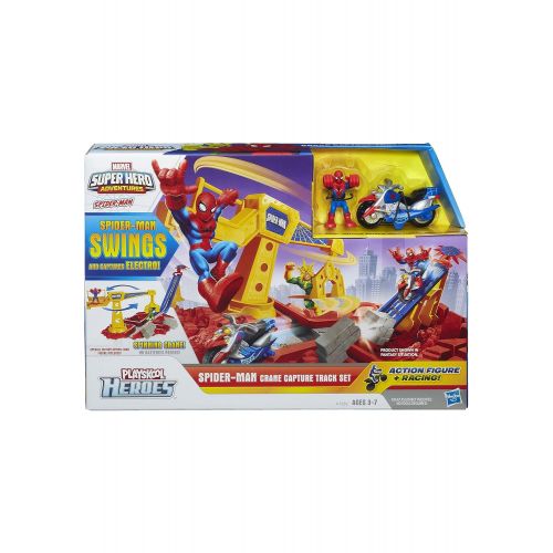  Playskool Heroes Marvel Super Hero Adventures Spider-Man Crane Capture Track Set