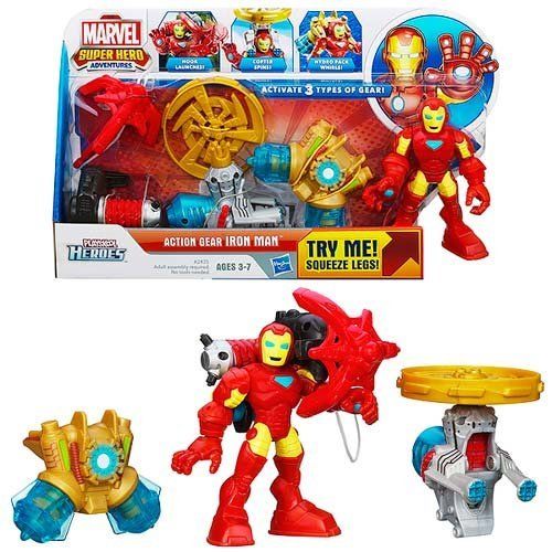  Playskool Heroes Marvel Super Hero Adventures Action Gear Iron Man Figure