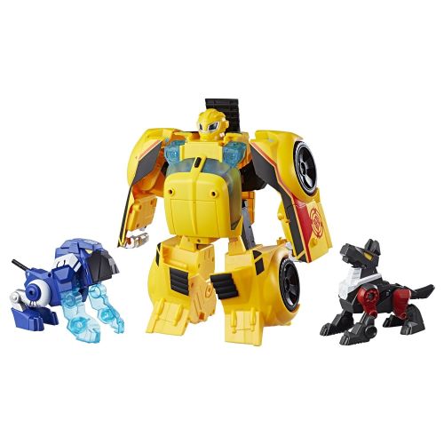  Playskool Heroes Transformers Rescue Bots Bumblebee Rescue Guard 10-Inch Converting Toy Robot Action Figure, Lights and Sounds, Toys for Kids Ages 3 and Up