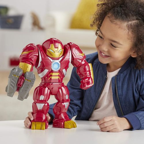 해즈브로 Hasbro Playskool Heroes Mega Mighties Marvel Super Hero Adventures Hulkbuster, Collectible 12-Inch Action Figure