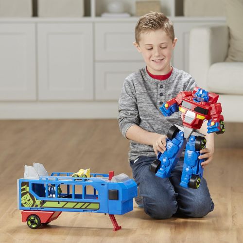  Playskool Heroes Transformers RBT Optimus Prime Race Track Trailer Playset