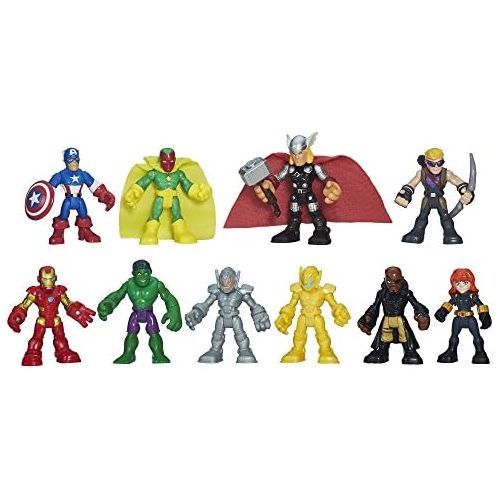  Playskool Heroes Marvel Super Hero Adventures Ultimate Super Hero Set, 10 Collectible 2.5-Inch Action Figures, Toys for Kids Ages 3 and Up (Amazon Exclusive)