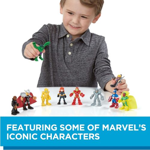  Playskool Heroes Marvel Super Hero Adventures Ultimate Super Hero Set, 10 Collectible 2.5-Inch Action Figures, Toys for Kids Ages 3 and Up (Amazon Exclusive)