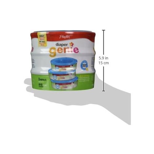  [아마존베스트]Playtex Diaper Genie Refill (810 Count Total - 3 Pack of 270 Each)