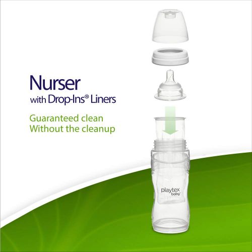  [아마존베스트]Playtex Baby Nurser Drop-Ins Baby Bottle Disposable Liners, Closer to Breastfeeding, 8 oz, 200 Count