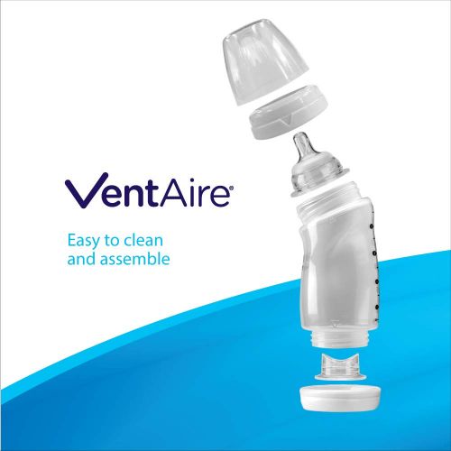  [아마존베스트]Playtex Baby VentAire Bottle, Helps Prevent Colic and Reflux, 6 Ounce Bottles, 3 Count