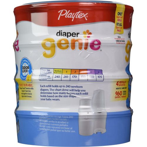  Playtex Diaper Genie Disposal System Refills, 960 count, 4 Pack