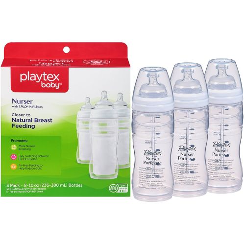  Playtex Baby Diaper Genie Gift Set, Includes Diaper Genie Diaper Pail and Accessories and Playtex Baby Feeding Supplies - Great for Baby Registry