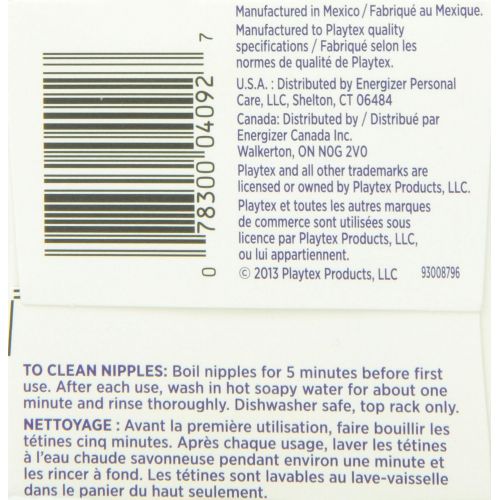  Playtex FullSized Nipple - Medium Flow - 2 Pk