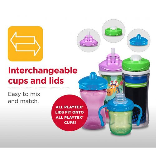  Playtex Sipsters Stage 1 Spill-Proof, Leak-Proof, Break-Proof Straw Sippy Cups - 6 Ounce - 1 Count (Color May Vary)