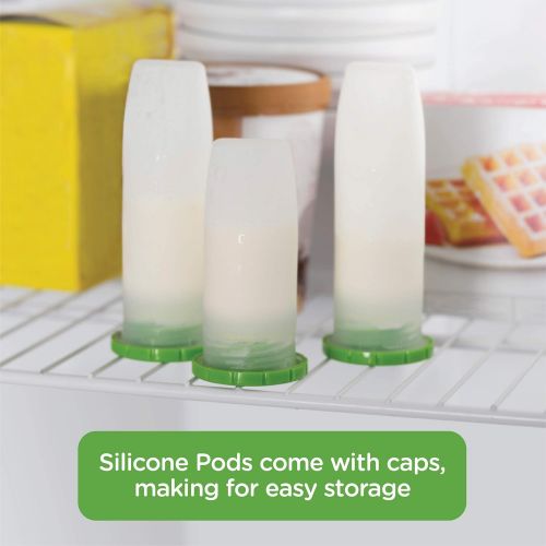  Playtex Baby Nurser Reusable Silicone PODS, Breastmilk Storage & Air-Free Feeding, 4 oz, 6 Count