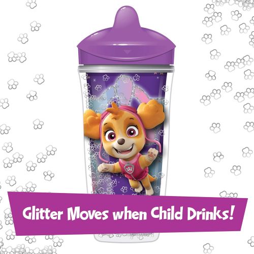  Playtex Sipsters Paw Patrol Girls Glitter Spout Sippy Cup, 9 Oz, 2 Pack