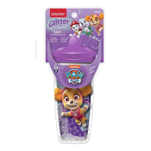  Playtex Sipsters Paw Patrol Girls Glitter Spout Sippy Cup, 9 Oz, 2 Pack