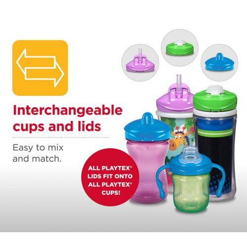  Playtex Sipsters Stage 4 Spill-Proof, Leak-Proof, Break-Proof Insulated Sport Spout Sippy Cup - 12 Ounce - 1 Count (Color May Vary)