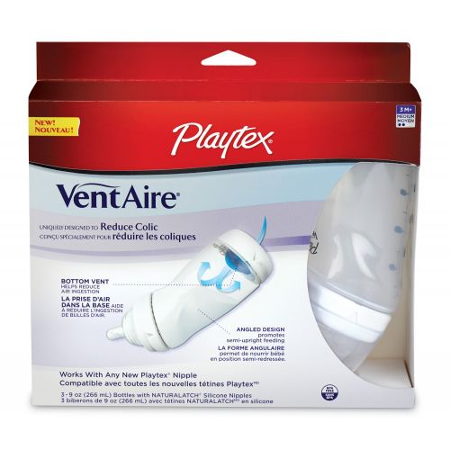  Playtex Baby Ventaire Bottle, Helps Prevent Colic & Reflux, 9 Ounce Bottles, 3Count (1749)