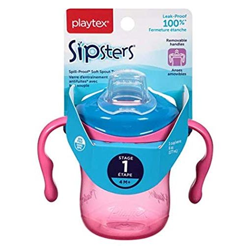  Playtex First Sipster Cup with Twist n Click Lid - 7 oz - Girl - Assorted Colors and Style