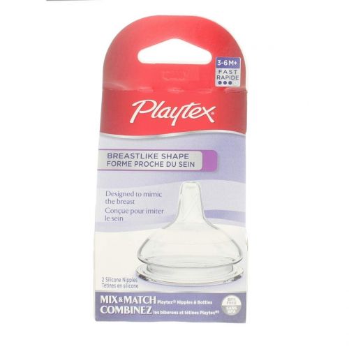  Playtex Silicone Nipples Breastlike 3-6M+ - 2 CT