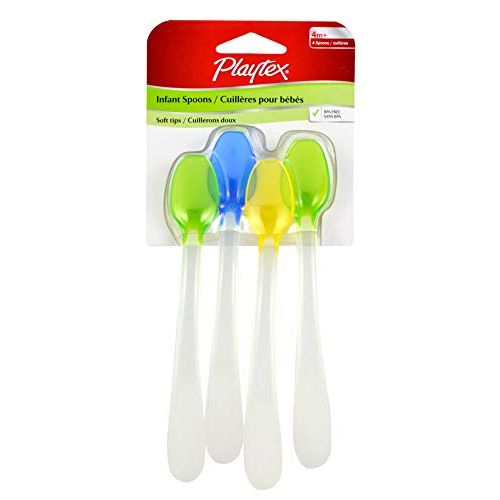  Playtex Mealtime Infant Spoons - Pack of 4 (Colors Vary)