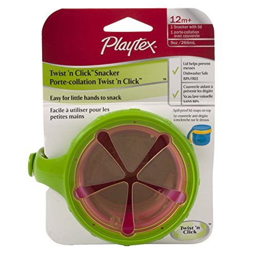  Playtex Flip Top Snacker with Twist N Click, Color May Vary