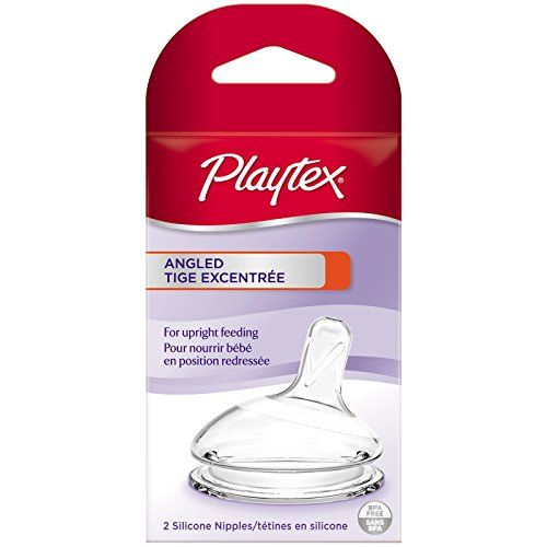  Playtex Angled Nipple - Medium Flow - 2 Pk