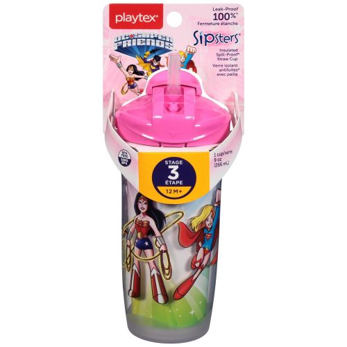  Playtex PlayTime Straw - Super Friends - Assorted (Color/Theme May Vary)
