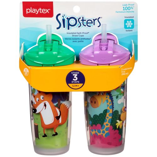  Playtex Playtime Insulator Straw Cup, 9 oz, 2 ct