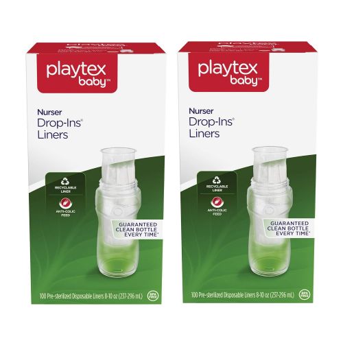  Playtex Baby Nurser Pre-Sterilized Disposable Bottle Liners, Closer to Breastfeeding, 8 oz, 200 Count