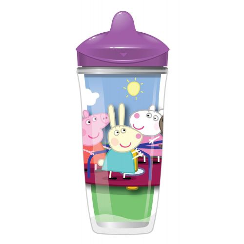  Playtex Sipsters Stage 3 Peppa Pig Spill-Proof, Leak-Proof, Break-Proof Insulated Toddler Spout Cups for Girls - 9 Ounce - 2 Count