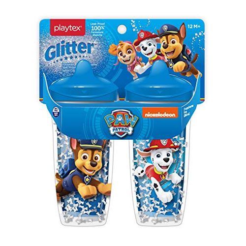  Playtex Sipsters Paw Patrol Boys Glitter Spout Sippy Cup, 9 Oz, 2 Pack