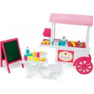 Playtime by Eimmie Doll Ice Cream Stand - Food Cart and Doll Accessories for 18 Inch Doll