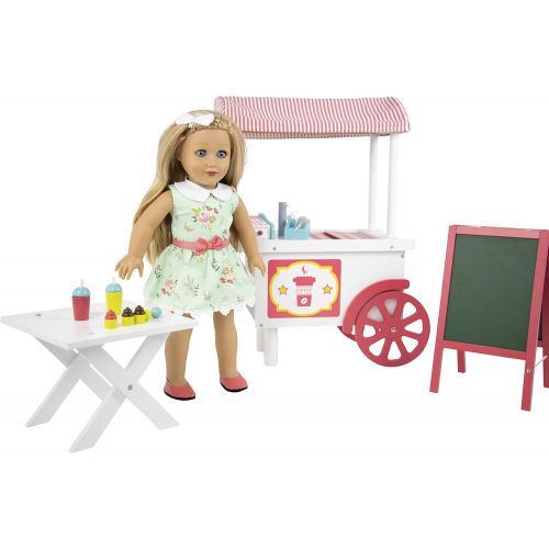  Playtime by Eimmie Doll Ice Cream Stand - Food Cart and Doll Accessories for 18 Inch Doll