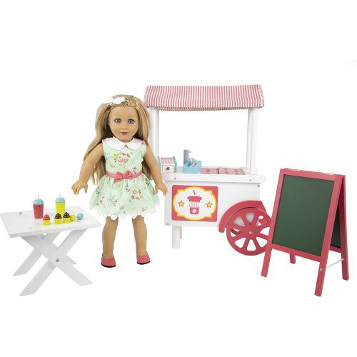  Playtime by Eimmie Doll Ice Cream Stand - Food Cart and Doll Accessories for 18 Inch Doll