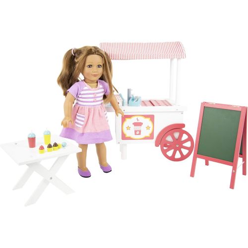  Playtime by Eimmie Doll Ice Cream Stand - Food Cart and Doll Accessories for 18 Inch Doll