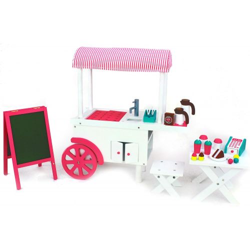  Playtime by Eimmie Doll Ice Cream Stand - Food Cart and Doll Accessories for 18 Inch Doll