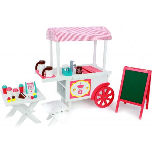  Playtime by Eimmie Doll Ice Cream Stand - Food Cart and Doll Accessories for 18 Inch Doll