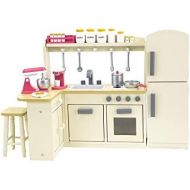 Playtime by Eimmie 18 Inch Doll Furniture Kitchen Set w Refrigerator and Accessories Collection