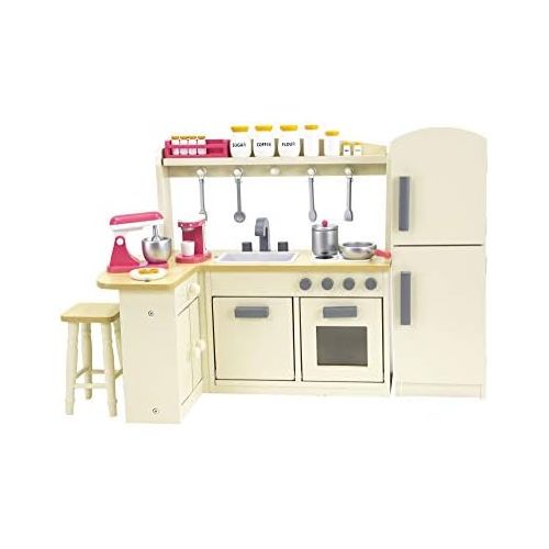  Playtime by Eimmie 18 Inch Doll Furniture Kitchen Set w Refrigerator and Accessories Collection