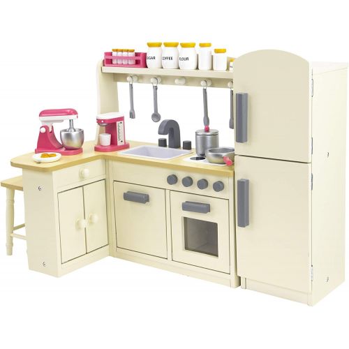  Playtime by Eimmie 18 Inch Doll Furniture Kitchen Set w Refrigerator and Accessories Collection