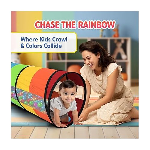  Playz Kids Play Tunnel for Toddlers 1-3 and Up, Large 21