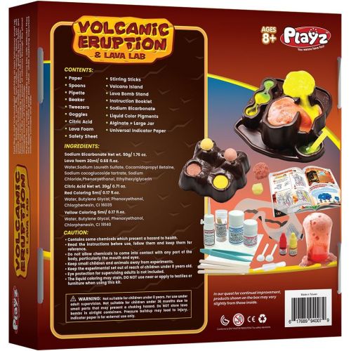  [아마존핫딜][아마존 핫딜] Playz Volcanic Eruption & Lava Lab Science Experiments Kit - 22+ Tools to Make Lava Bombs, Volcano Eruptions, Fizzing Mineral Pools, Fake Poison Gas, & Crystal Deposits for Boys, G