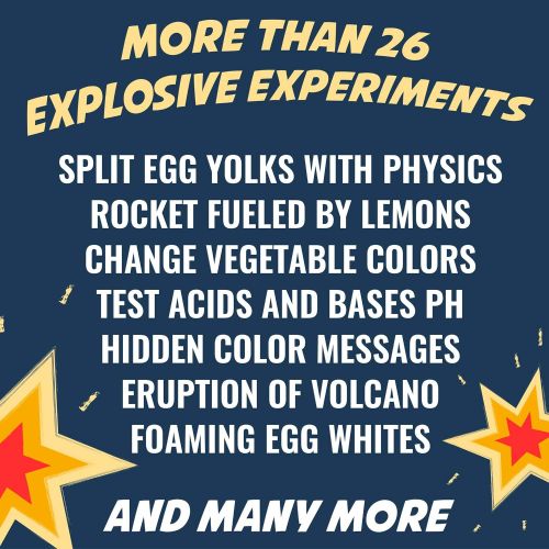  [아마존핫딜][아마존 핫딜] Playz Explosive Kitchen Lab 26+ Physics, Chemistry & Biology Science Experiments Set - Make Salt & Pepper Electricity, Sour LED Lights, Colorful Milk Explosions, Citrus Rockets, &