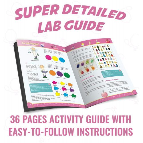  Playz Fun with Fragrance Perfume Making Science Kit for Kids - 13+ STEM Experiments & DIY Activities to Learn the Chemistry Behind Perfumes with 36 Page Lab Guide & 27+ Tools and I