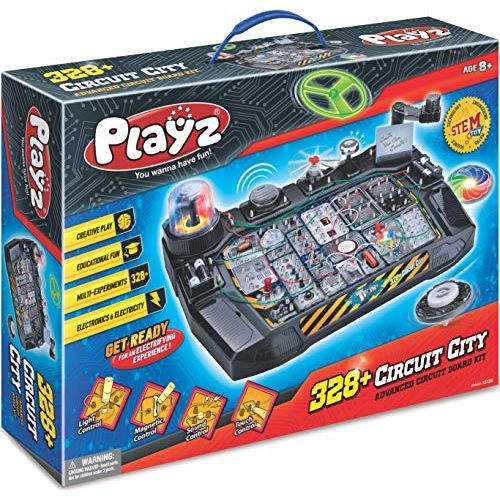  Playz Advanced Electronic Circuit Board Engineering Toy for Kids | 328+ Educational Experiments to Wire & Build Smart Connections Using Creative Knowledge of Electricity | Science