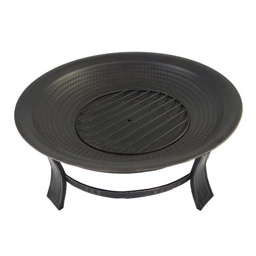  Pleasant Hearth Brant Wood Burning Circular Fire Pit in Rubbed Bronze