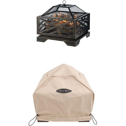  Pleasant Hearth Martin Extra Deep Wood Burning Fire Pit, 26-Inch