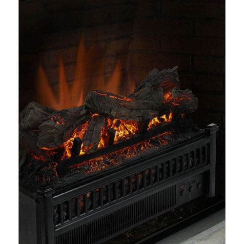  Pleasant Hearth Electric Log Insert with Removeable Fireback with Heater, Black