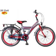 Plezier Jungen Hollandrad Funjet 20 Zoll Rot-Grau