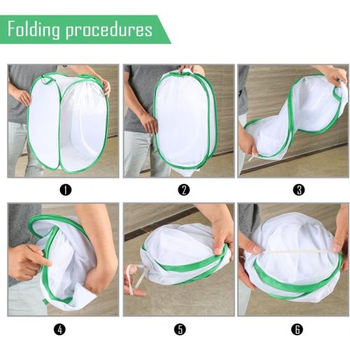  [아마존베스트]Pllieay Collapsible Insect and Butterfly Habitat Net with Instructions 23.6 inches Tall White Kids Butterfly Net